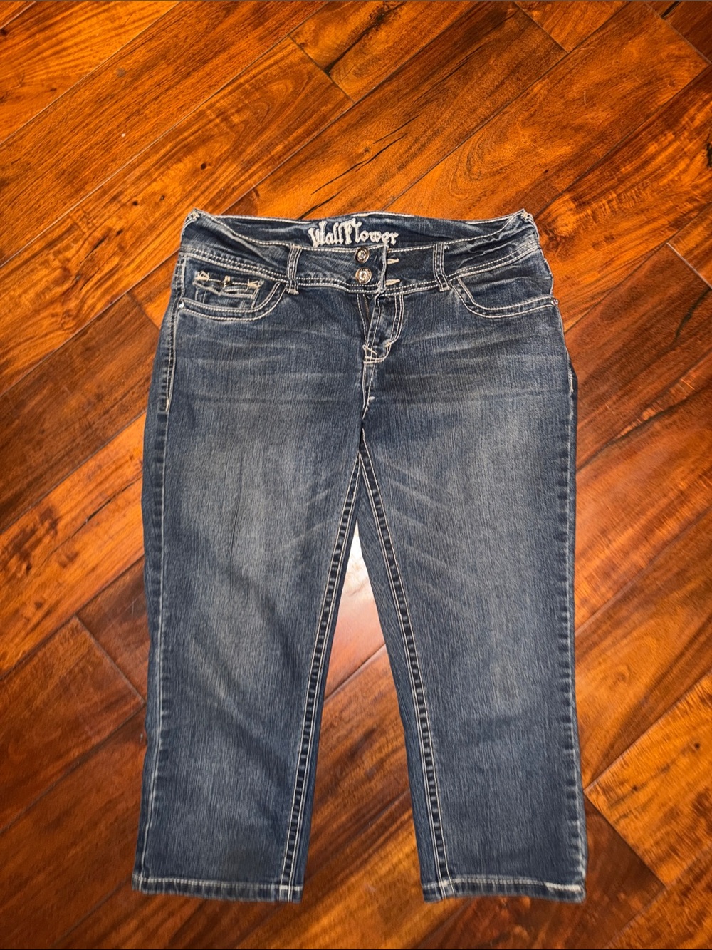 Wallflower Dark Blue Denim Ankle Jeans